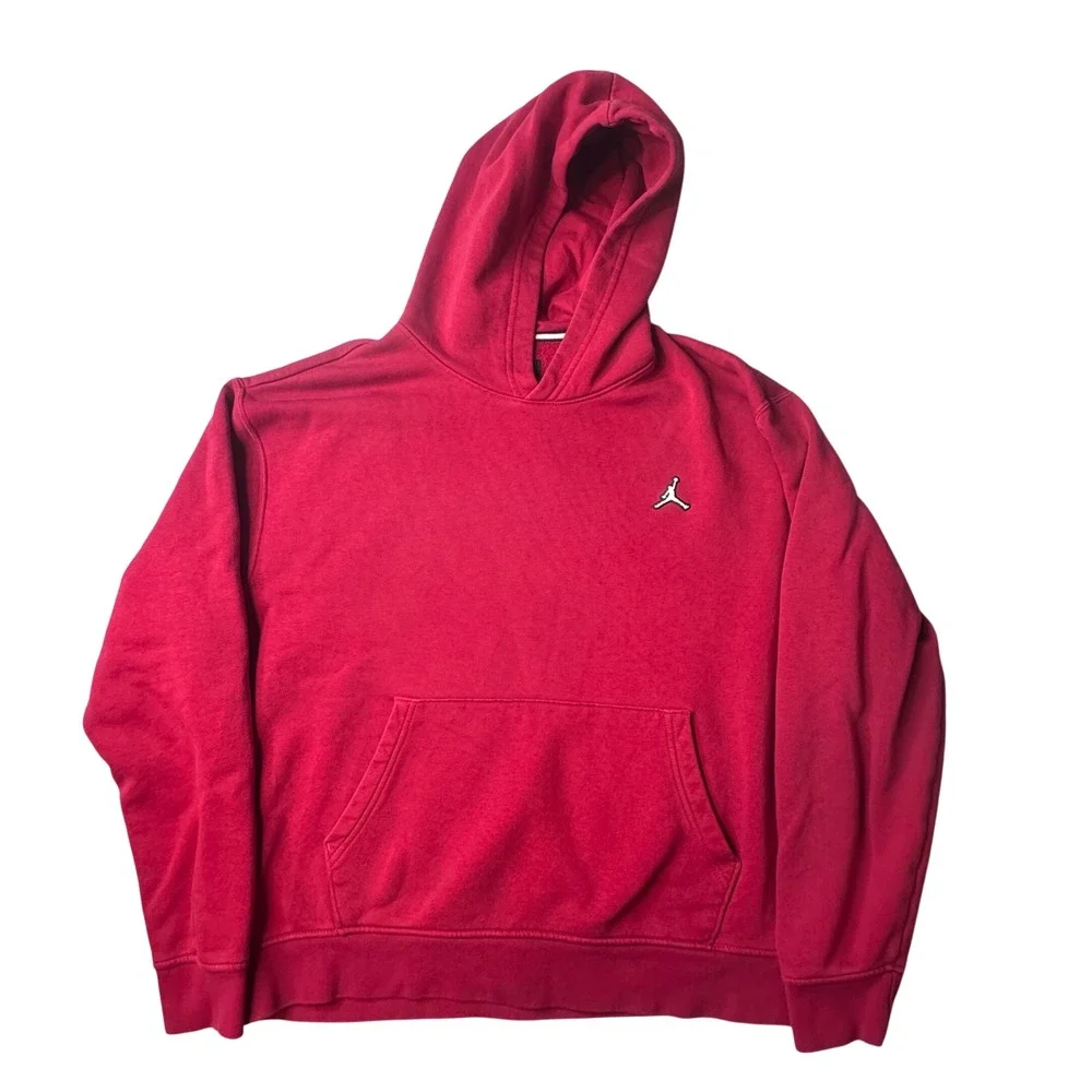 Jordan Hoodie Mens Large Red DQ7466-687 Jumpman Pullover Fleece Sweatshirt